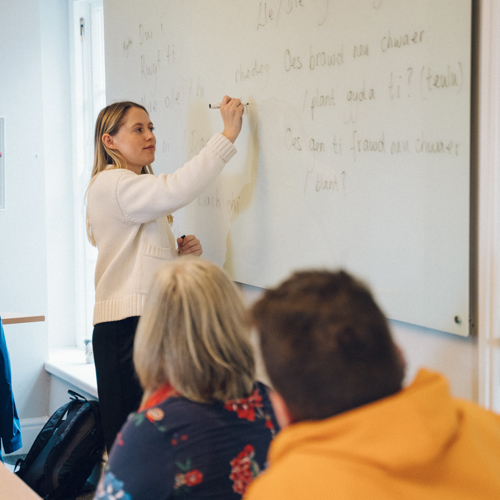 Tutor in classroom